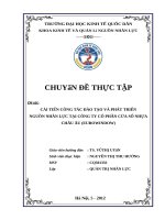 luận văn quản trị nhân lực Cải tiến công tác đào tạo và phát triển nguồn nhân lực tại công ty cổ phần cửa sổ nhựa châu âu (eurowindow)