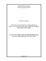 Quản lý các dự án đầu tư tại Ban Quản lý Đầu tư và Xây dựng Thủy lợi 6 - Bộ Nông nghiệp và Phát triển nông thôn