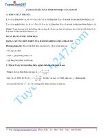 CÁCH GIẢI bài TOÁN TÍNH đơn điệu của hàm số