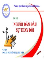 Tiểu luận Quản trị nguồn nhân lực tìm hiểu người dẫn đầu sự thay đổi