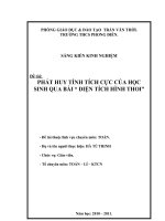 Phát huy tính tích cực của học sinh qua bài: 
