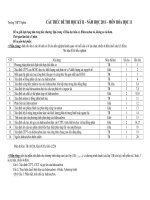 Cấu trúc đề thi Hóa 11 HKII