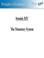 Principle of economics session XIV the monetary system