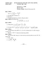 De thi HSG  vong truong mon Toan 9 nam hoc 2009  2010