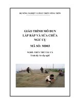 giáo trình nghề thủy thủ tàu cá Modun 03 lắp ráp và sửa chữa ngư cụ