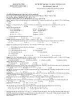 Đề Đáp Án Thi Thử Đại Hoc Môn Hóa 2011.