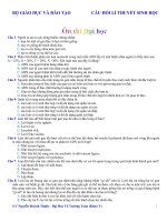 Lý thuyết ôn thi đại học sinh học (khó)