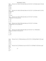 Tổng hợp câu hỏi trắc nghiệm Excel 2007