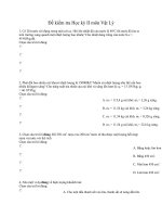 Đề kiểm tra học ký Vật Lý lớp 8 rất hay