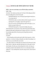 bài tập đúng sai Chương 4 ĐÁNH GIÁ HỆ THỐNG KIỂM SOÁT NỘI BỘ