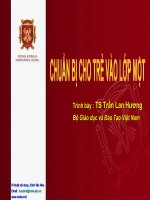 Chuan bi cho tre vao lop Mot