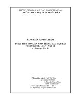 Sáng kiến kinh nghiệm 2015 tích hợp liên môn trong dạy học bài gương cầu lõm vật lí 7