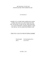 tóm tắt luận án tiến Nghiên cứu sự biến động nhiễm giun tròn đường tiêu hóa của chó ở một số tỉnh Bắc Trung bộ và một số đặc điểm sinh học của Ancylostoma caninum, bệnh lý do chúng gây ra, biện pháp phòng trừ