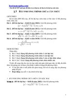 Phương pháp giải bất phương trình vô tỷ