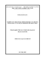 tóm tắt luận án tiến sĩ nông ngiệp Nghiên cứu một số đặc điểm sinh học của bò sữa chậm sinh và ứng dụng hormone để khắc phục”