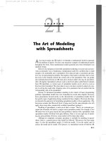 The art of modeling with spreadsheets