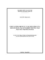 Chất lượng dịch vụ và sự hài lòng của khách hàng tại Xí nghiệp thương mại Mặt đất Nội Bài
