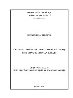 Xây dựng chiến lược phát triển công nghệ cho công ty cổ phần KASATI