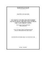 Xây dựng văn hoá doanh nghiệp tại Ngân Hàng Thương Mại Cổ Phần Việt Nam Thịnh Vượng