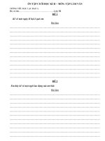 BÀI ON TLV. CUỐI HKII. LỚP 3