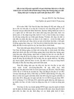 Đầu tư trực tiếp nước ngoài đối với quá trình thực hiện tái cơ cấu nền kinh tế gắn với chuyển đổi mô hình tăng trưởng giai đoạn 2013 - 2020