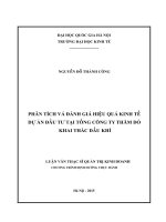 Phân tích và đánh giá hiệu quả kinh tế dự án đầu tư tại Tổng Công ty thăm dò khai thác dầu khí