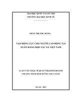 Tạo động lực cho người lao động tại Ngân hàng Hợp tác xã Việt Nam