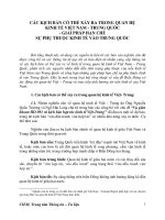 CÁC KỊCH BẢN CÓ THỂ XẢY RA TRONG QUAN HỆ kinh tế Việt Nam trung quốc, giải pháp hạn chế sự phụ thuộc của kinh tế Việt nam