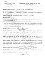 Tổng hợp đề thi thử THPT Quốc Gia môn Toán