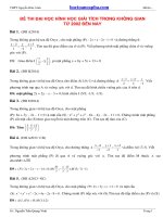 Hình học giải tích trong không gian qua đề thi đại học từ 2002 đến nay