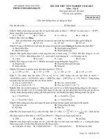 Đề thi thử tốt nghiệp năm 2013- Môn Vật lí - Hệ GDTX