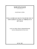 nâng cao hiệu quả quản lý danh mục đầu tư chứng khoán tại công ty TNHH quản lý quỹ ssiam