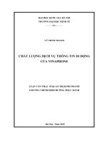 Chất lượng dịch vụ thông tin di động của Vinaphone