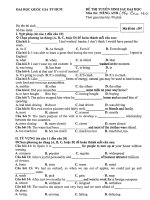 De thi tuyen sinh sau dai hoc