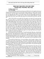 GIÁO DỤC ĐẠO ĐỨC CHO HỌC SINH  TRONG NHÀ TRƯỜNG TIỂU HỌC