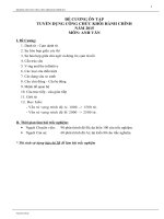 đề cương ôn tập tuyển dụng công chức khối hành chính năm 2015 môn anh văn