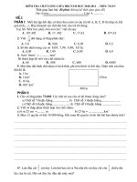 Đê khảo sát môn Toan 5 dinh ki