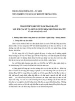 Thách thức khi Việt Nam ra nhập TTP, lợi ích của Mỹ và một số nước khi tham gia TTP và quan hệ Việt - Mỹ