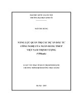 Năng lực quản trị các dự án đầu tư công nghệ của Ngân hàng TMCP Việt Nam Thịnh Vượng (VPBank)