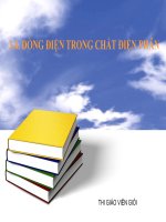 3.4. DÒNG ĐIỆN TRONG CHẤT ĐIỆN PHÂN