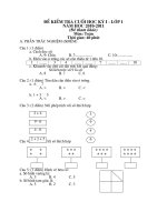 De thi toan cuoi ki I lop 1
