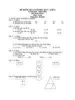 Đề cuối kỳ I toán 2