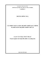 Cải thiện chất lượng hệ điều khiển quá trình đa biến bằng bộ điều khiển mờ lai