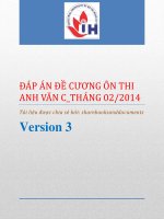 đề thi luyện tiếng anh đại học , cao đẳng có hướng dẫn chi tiết