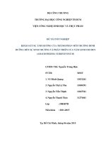 Đề tài tốt nghiệp khảo sát sự ảnh hưởng của thành phần môi trường dinh dưỡng đến sự sinh trưởng và phát triễn của nấm linh chi đen (amauroderma subresinosum)