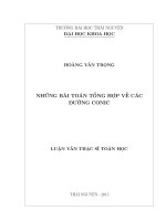 Những bài toán tổng hợp về các đường conic