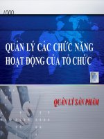 Thảo luận môn Quản lý chức năng hoạt động của tổ chức: Quản lý sản phẩm
