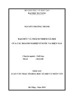 Đạo đức và trách nhiệm xã hội của các doanh nghiệp ở nước ta hiện nay