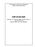 Thiết kế giáo án Ngữ văn nâng cao lớp 12, tập 1