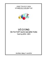 Tài liệu ôn thi quốc gia môn toán tham khảo